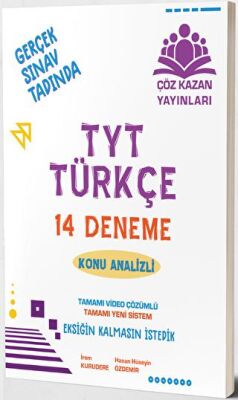 Çöz Kazan Yayınları TYT Türkçe 14 Analizli Deneme - 1