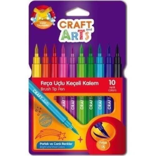 Craft And Arts Keçeli Kalem Fırça Uçlu 10Lu