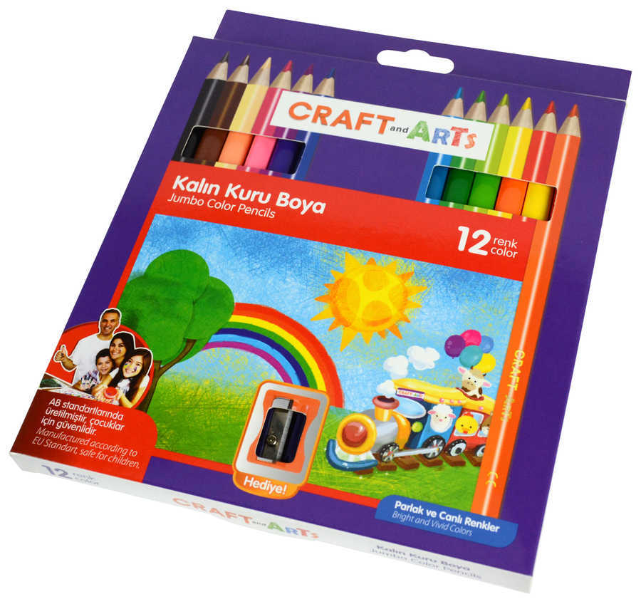 Craft And Arts Kuru Boya Jumbo 12Li Paket