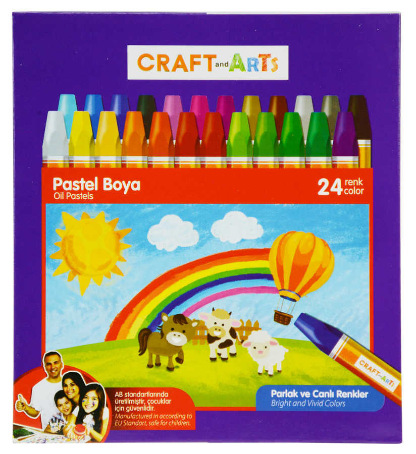 Craft And Arts Pastel Boya 24 lü Karton Kutu
