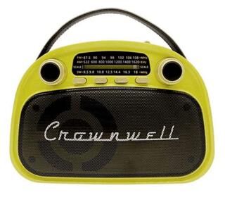 Crownwell Taşınabilir Bluetooth Retro Radyo Arizona Serisi Limon SarısıNeon Yeşil - 1