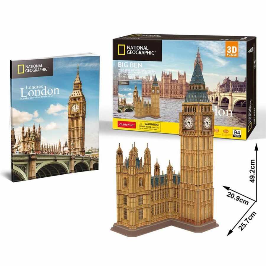 Cubic Fun Puzzle 3 Boyutlu National Geographic Big Ben Saat Kulesi 94 Parça