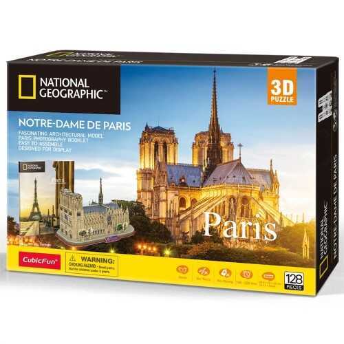 Cubic Fun Puzzle 3 Boyutlu National Geographic Notre-Dame 128 Parça