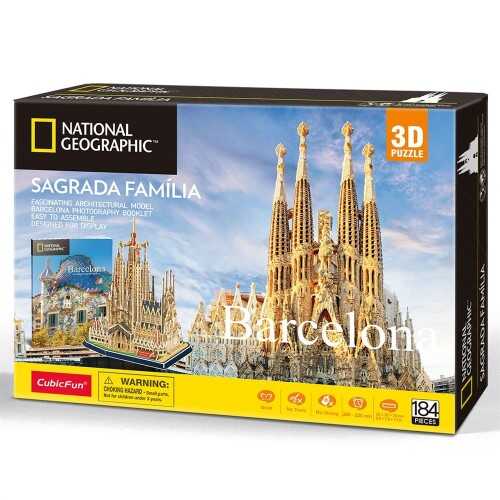 Cubic Fun Puzzle 3 Boyutlu National Geographic Sagrada Familia 184 Parça