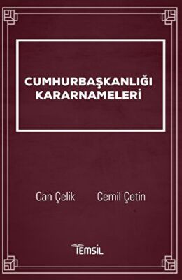 Temsil Kitap Cumhurbaşkanlığı Kararnameleri - 1
