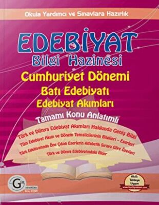 Gür Yayınları Edebiyat Bilgi Hazinesi Cumhuriyet Dönemi Batı Edebiyat Akımları Tamamı Konu Anlatımlı - 1