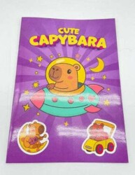 Cute Capybara A4 Boyama Kitabı 16 Sayfa - BKM Kitap