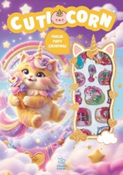 Cuticorn - Puffy Parlak Çıkartmalı Boyama Kitabı - İthaki Çocuk Yayınları