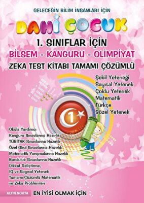 Dahi Çocuk 1. Sınıflar İçin Bilsem - Kanguru - Olimpiyat Zeka Kitabı Tamamı Çözümlü - 1