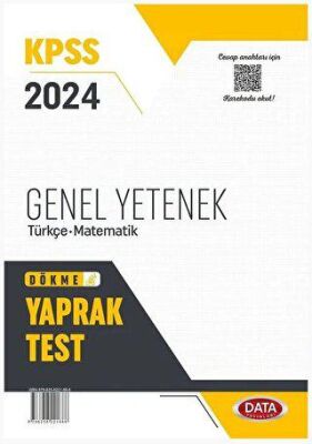 Data Yayınları 2024 KPSS Genel Yetenek Türkçe-Matematik Yaprak Test - 1