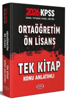 2026 KPSS Genel Yetenek - Genel Kültür Tek Kitap Ortaöğretim Ön Lisans Konu Anlatımlı - 1