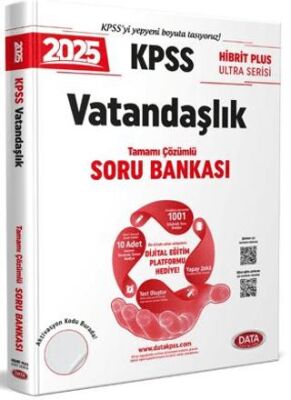 Data Yayınları 2025 KPSS Hibrit Plus Ultra Serisi Vatandaşlık Soru Bankası - Karekod Çözümlü - 1