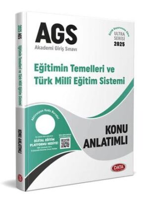 Data Yayınları 2025 MEB AGS Ultra Serisi Eğitimin Temelleri Türk Milli Eğitim Sistemi Konu Anlatımlı - 1