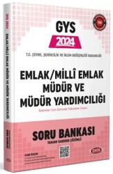 Data Yayınları Çevre, Şehircilik ve İklim Değişikliği Bakanlığı Emlak - Milli Emlak Müdür ve Müdür Yardımcılığı Soru Bankası - Data Yayınları