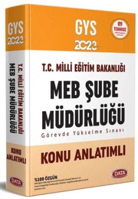Data Yayınları Milli Eğitim Bakanlığı Şube Müdürlüğü GYS Hazırlık Kitabı - 1