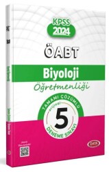 ÖABT 2024 Biyoloji Öğretmenliği Tamamı Çözümlü 5 Deneme Sınavı - Data Yayınları