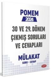 Data Yayınları POMEM 29-30. Dönem Mülakat Çıkmış Sorular ve Cevapları - Data Yayınları