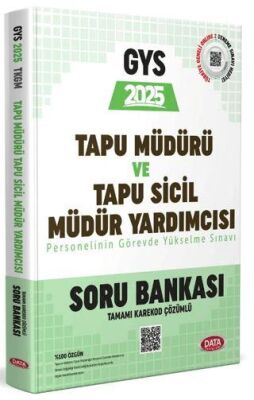 Tapu Müdürü- Tapu Sicil Müdür Yardımcısı GYS Soru Bankası -Karekod Çözümlü - 1
