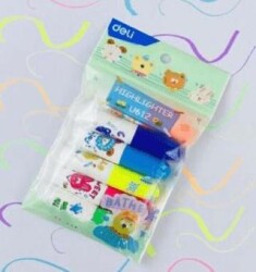 Deli Mini Fosforlu Kalem 6Lı Paket - Deli