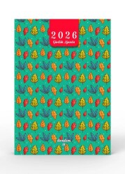 Denden 2026 Ajanda Yapraklar Yeşil DD-019 - Başka Defter