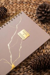 Denden Mermer Bej 17x24 Defter Spiralli 224 Sayfa Yarı Sert Kapak - 2