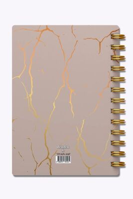 Denden Mermer Bej 17x24 Defter Spiralli 224 Sayfa Yarı Sert Kapak - 3