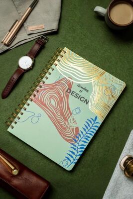 Denden Redactar Yeşil 17x24 Defter Spiralli 224 Sayfa Sert Kapak - 1