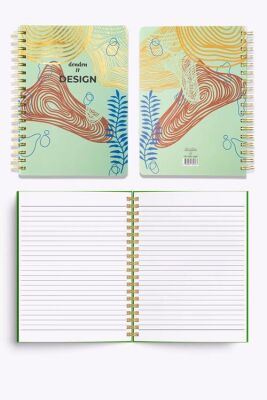 Denden Redactar Yeşil 17x24 Defter Spiralli 224 Sayfa Sert Kapak - 3