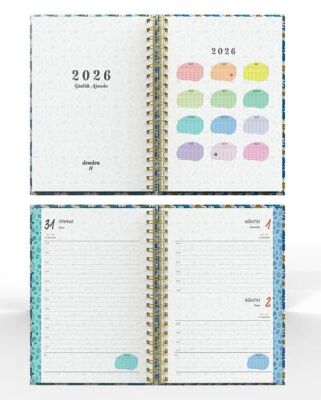 Denden Spiralli 2026 Flowers Ajanda 2 DD-020 - 3