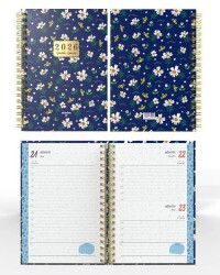 Denden Spiralli 2026 Flowers Ajanda 3 DD-020 - 2