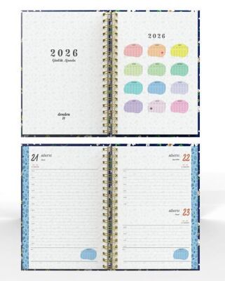 Denden Spiralli 2026 Flowers Ajanda 3 DD-020 - 3