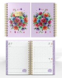 Denden Spiralli 2026 Flowers Ajanda 5 DD-020 - 2