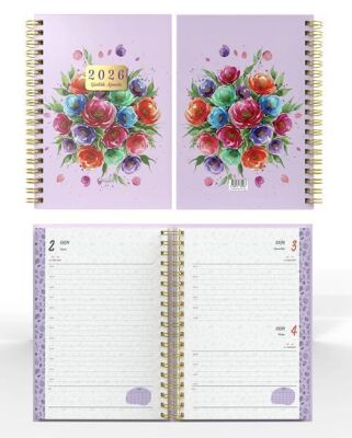 Denden Spiralli 2026 Flowers Ajanda 5 DD-020 - 2