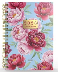 Denden Spiralli 2026 Flowers Ajanda 6 DD-020 - Başka Defter