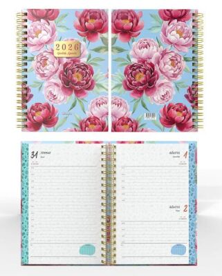 Denden Spiralli 2026 Flowers Ajanda 6 DD-020 - 2