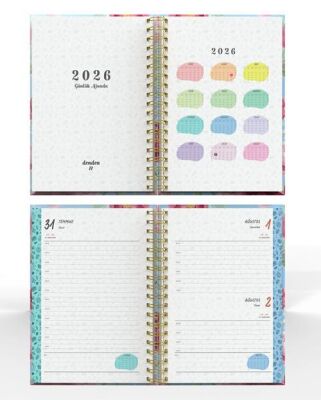 Denden Spiralli 2026 Flowers Ajanda 6 DD-020 - 3