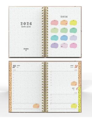 Denden Spiralli 2026 Mermer Bej Ajanda DD-020 - 3