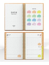 Denden Spiralli 2026 Mermer Turuncu Ajanda DD-020 - 3