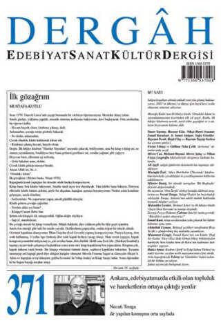 Dergah Edebiyat Kültür Sanat Dergisi Sayı: 371