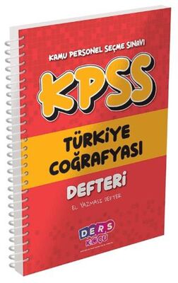 Ders Koçu Yayınları KPSS Türkiye Coğrafyası Defteri - 1