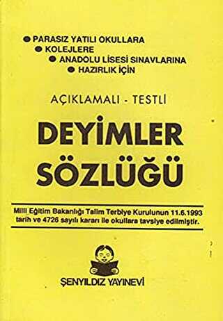 Deyimler Sözlüğü Orta Boy - Şenyıldız Yayınevi