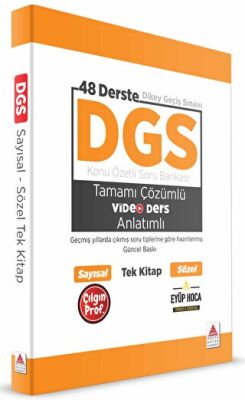 Delta Kültür Yayınevi DGS Kitap Konu Özetli Soru Bankası Video Anlatımlı Tek Kitap - 1
