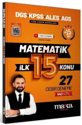 DGS KPSS ALES MEB-AGS Matematik YouTube Hocam İlk 15 Konu 27 Deneme Çözümlü - 1