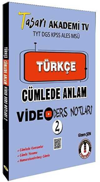 Tasarı Eğitim Yayınları DGS Türkçe Cümlede Anlam Video Ders Notları - 2 - Tasarı Eğitim Yayınları