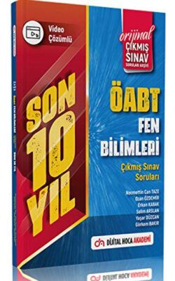 Dijital Hoca 2023 ÖABT Fen Bilimleri Son 10 Yıl Orijinal Çıkmış Sınav Soruları Video Çözümlü - 1