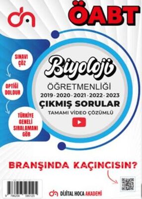 Dijital Hoca 2024 ÖABT Biyoloji Öğretmenliği Son Beş Yıl Çıkmış Sorular Tamamı Video Çözümlü - 1