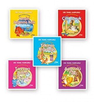 Dik ve Temel Harflerle Neşeli Hayvan Öyküleri 5 Kitap Takım - 1