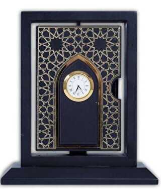 Dikey Saatli Ahşap Muhafazalı Kur`an-ı Kerim - Hayrat Neşriyat