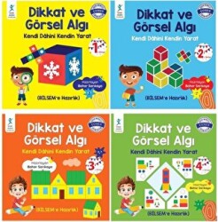 Dikkat ve Görsel Algı Evde Eğitim Seti - 4 Kitap - Çocuk Gelişimi Yayınları