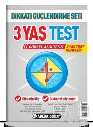 Dikkati Güçlendirme Seti 3 Yaş Test - Adeda Yayınları